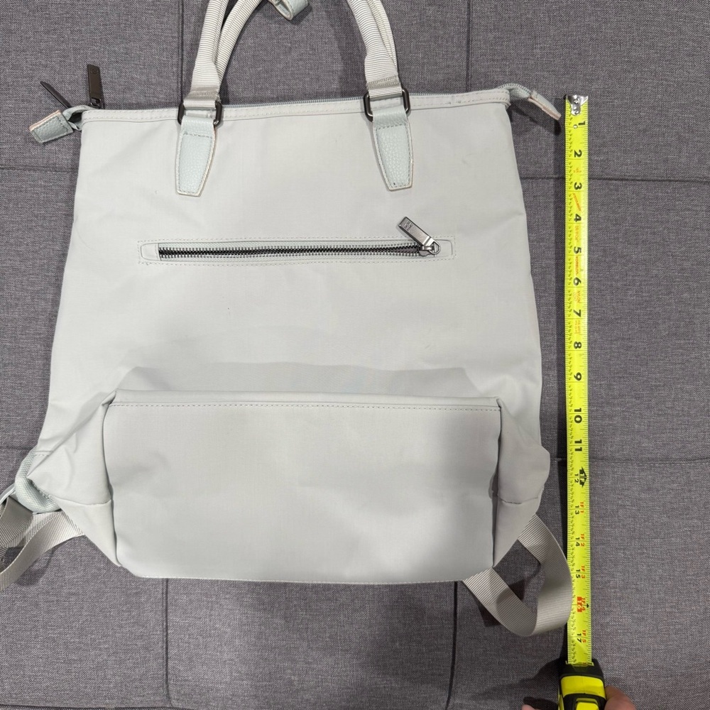 Stylish Gray Women's tote laptop traveling Backpack - Picture 8 of 10